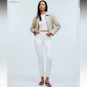 Madewell Stovepipe Jeans White Denim Size 30 NWT